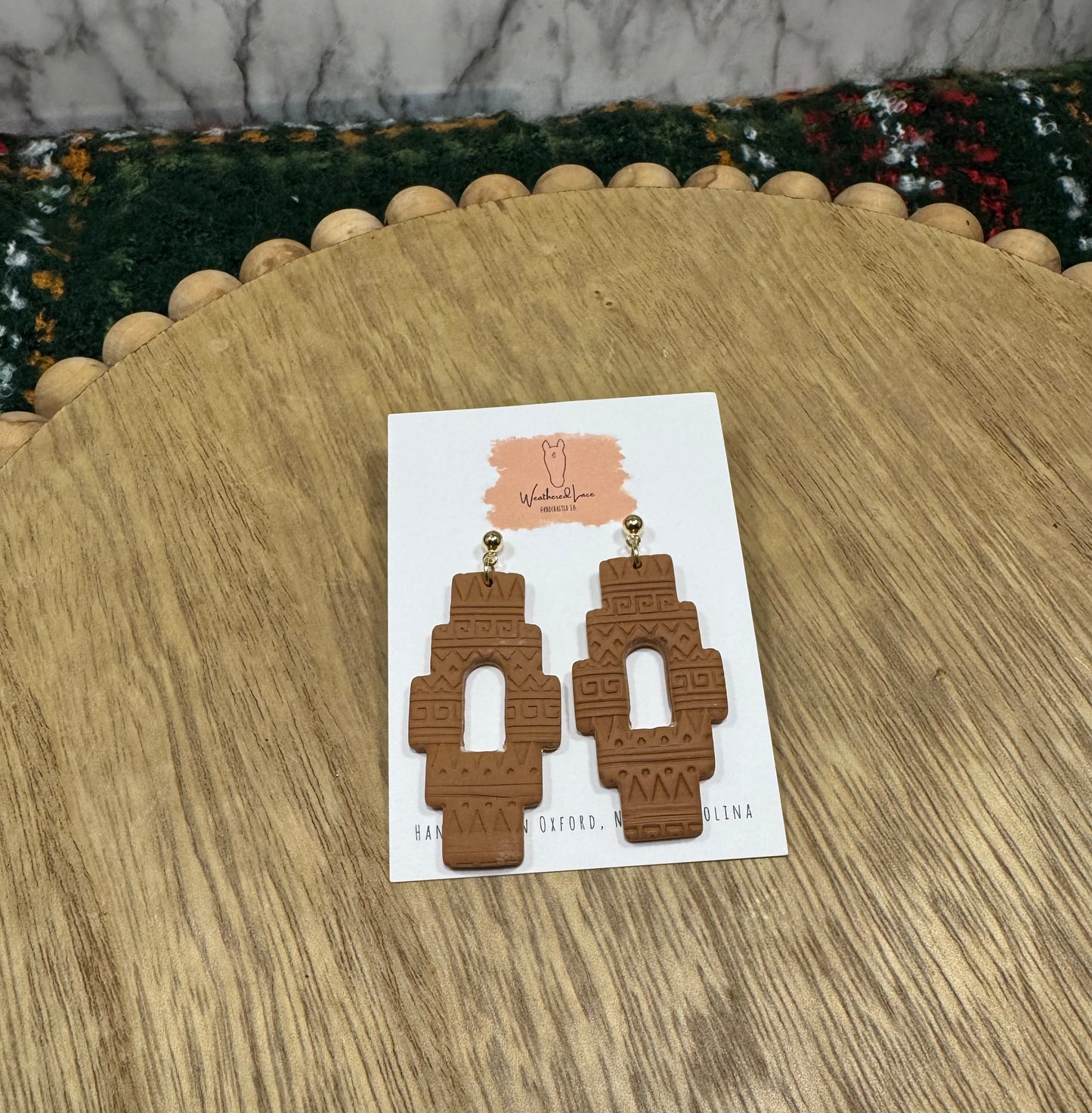 Terracotta Aztec dangles