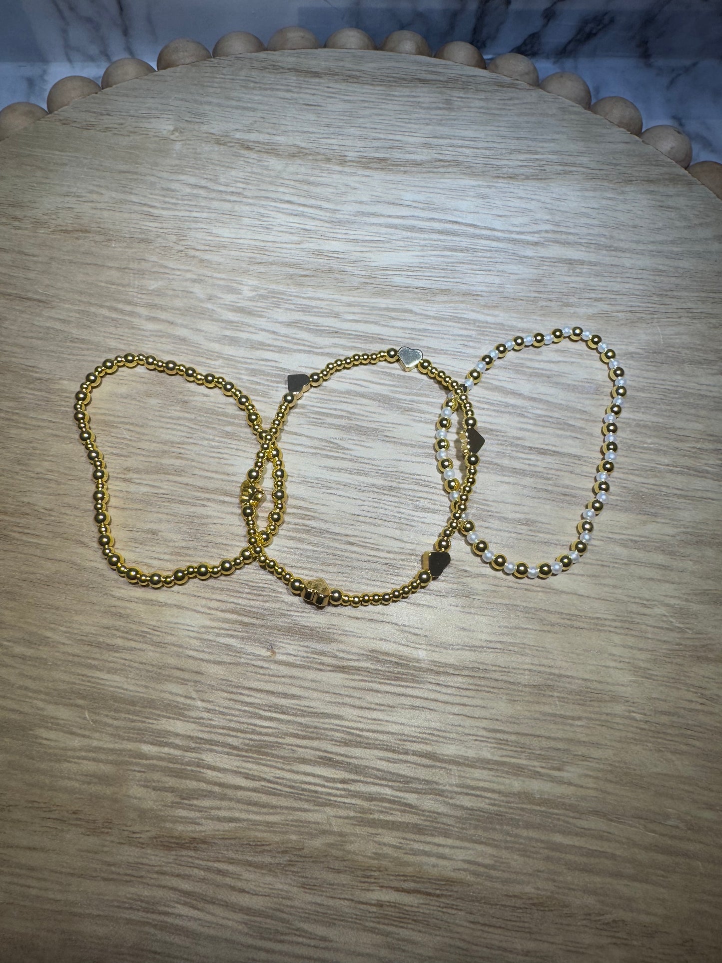 Heart bracelet stack