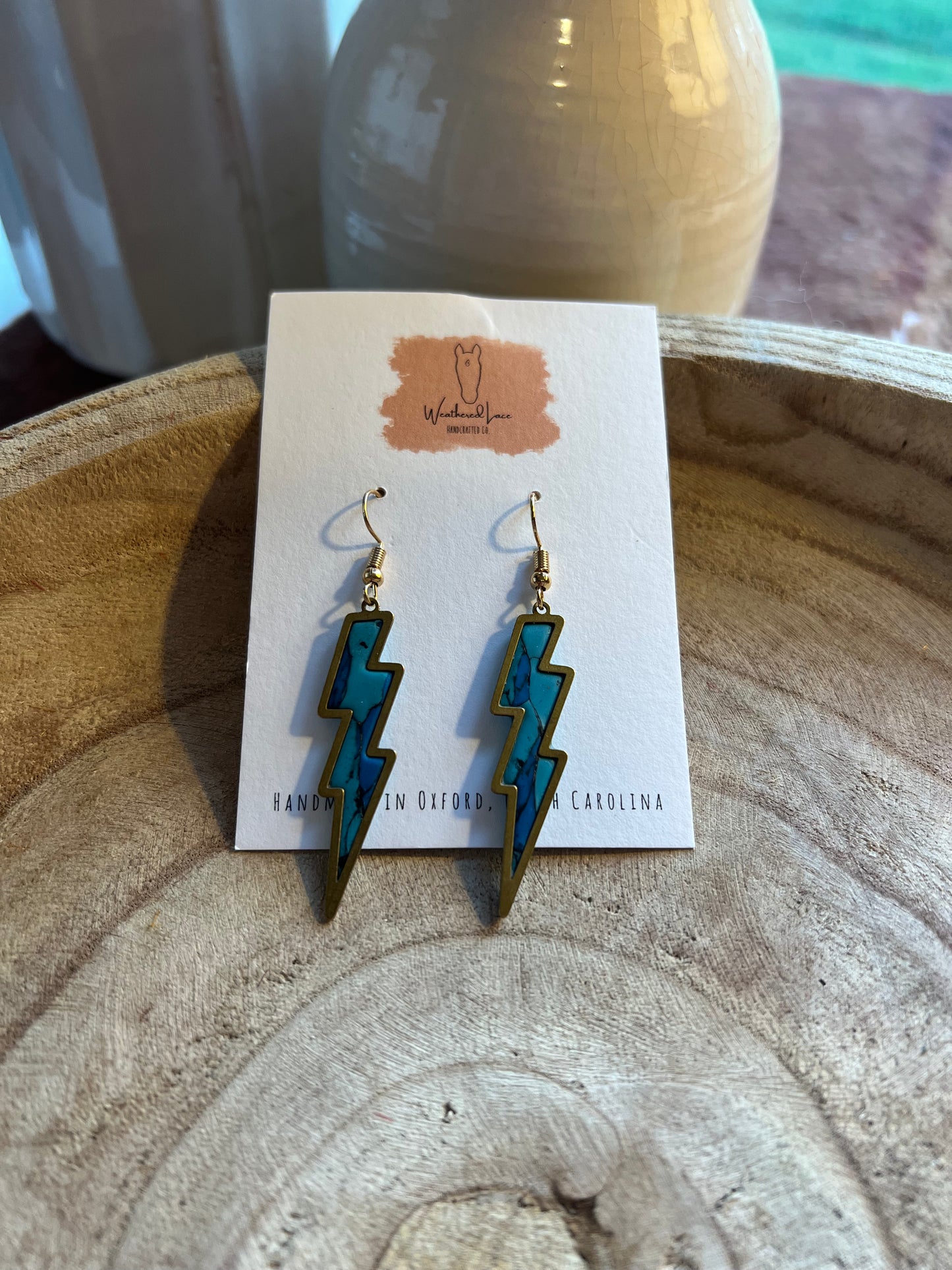 Gold Rimmed Lightning bolts