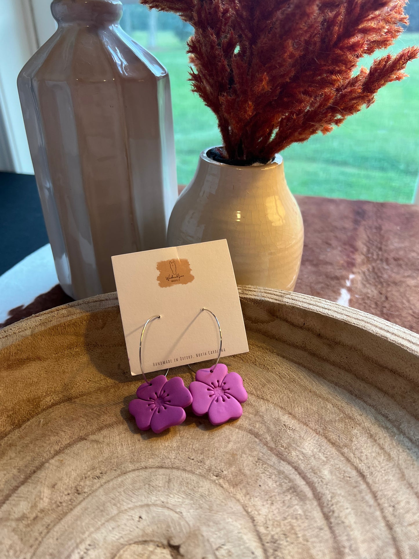 Hibiscus Wire Hoops