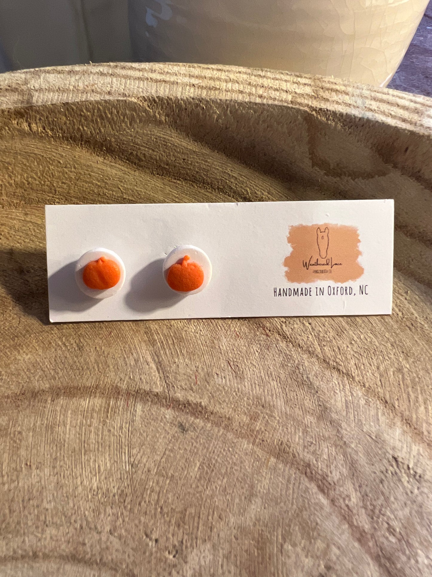Mini pumpkin studs