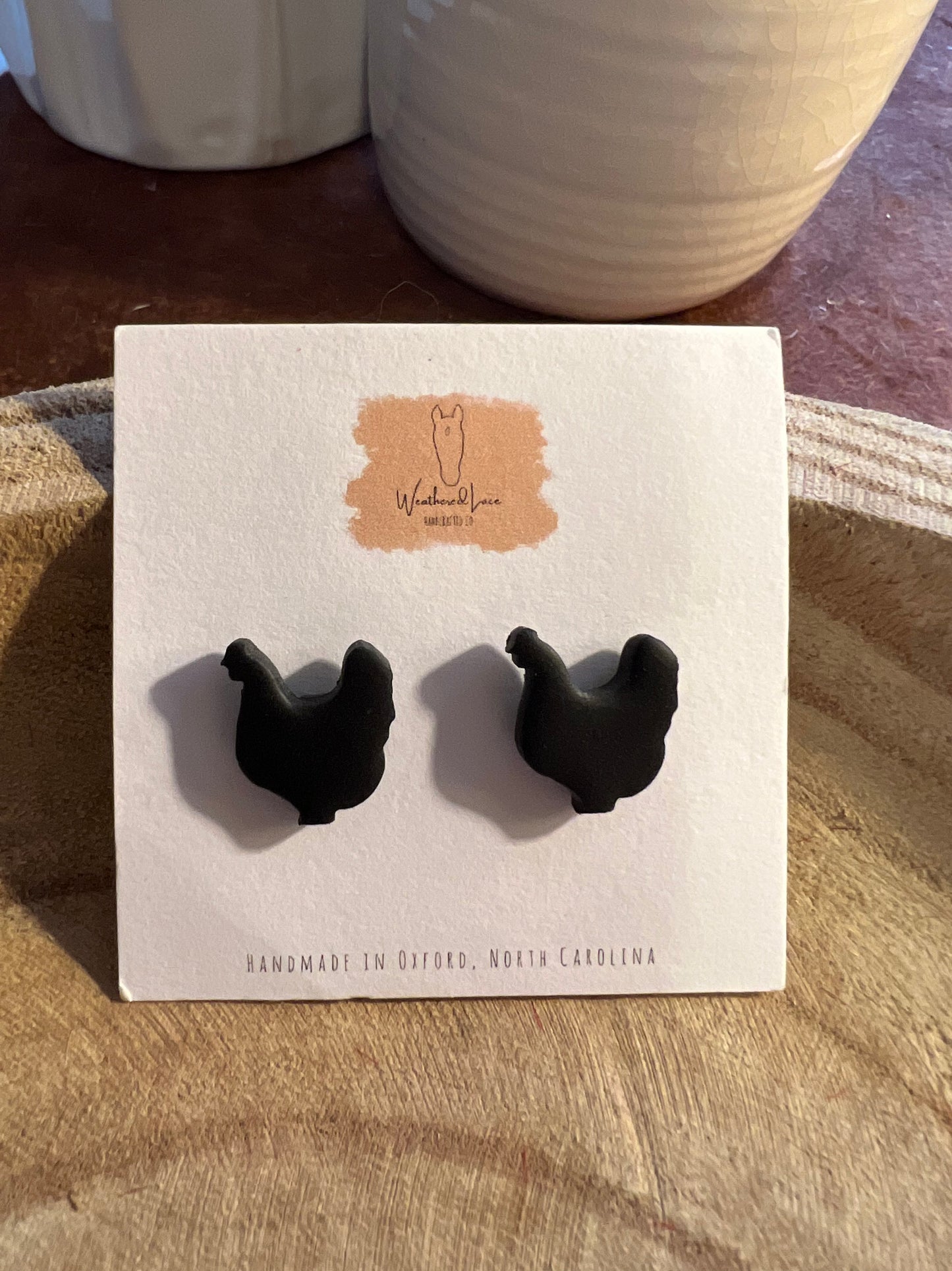 Black Chicken Studs