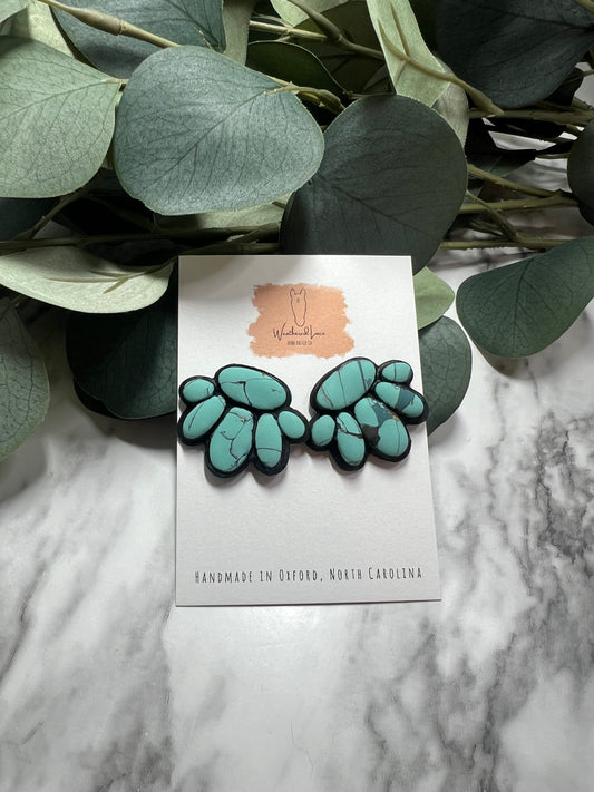 Turquoise Cluster studs