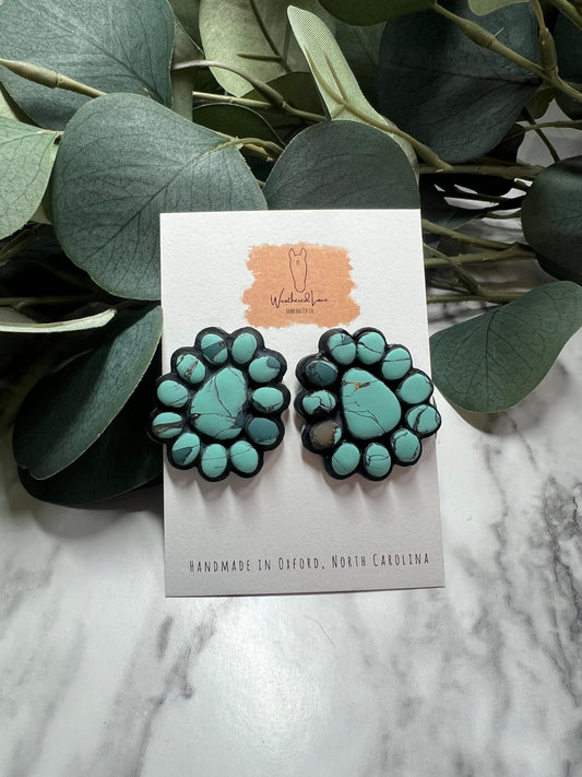 Turquoise Oval Cluster